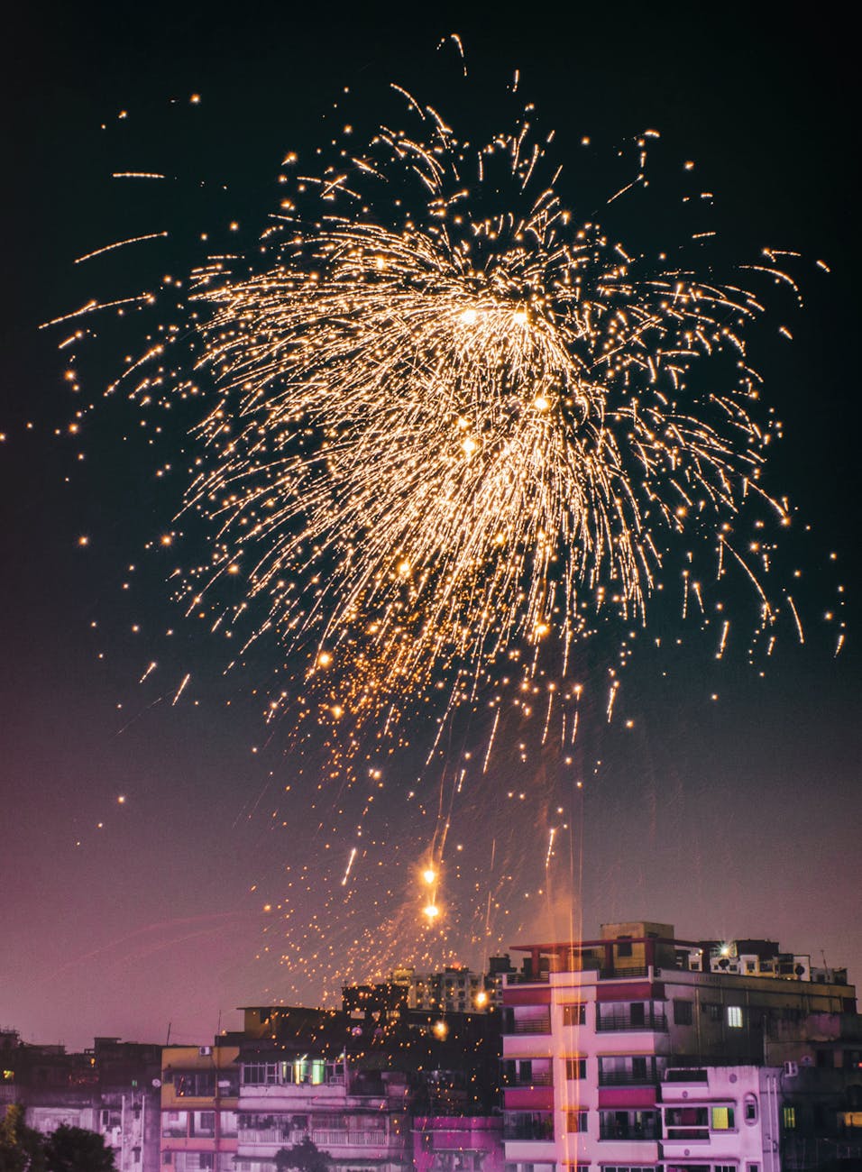 yellow fireworks